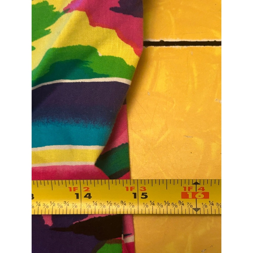 VTG 80s Leslie Lucks Colorful Peplum Top And Skirt Set Size 6 - Picture 7 of 10